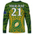 Personalised Cook Islands Rugby Long Sleeve Shirt Kukis Athletic Style LT9 - Polynesian Pride