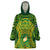 Personalised Cook Islands Rugby Wearable Blanket Hoodie Kukis Athletic Style LT9 One Size Green - Polynesian Pride