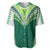 Personalised Polynesian Pride Cook Islands Rugby Baseball Jersey No1 LT9 Green - Polynesian Pride