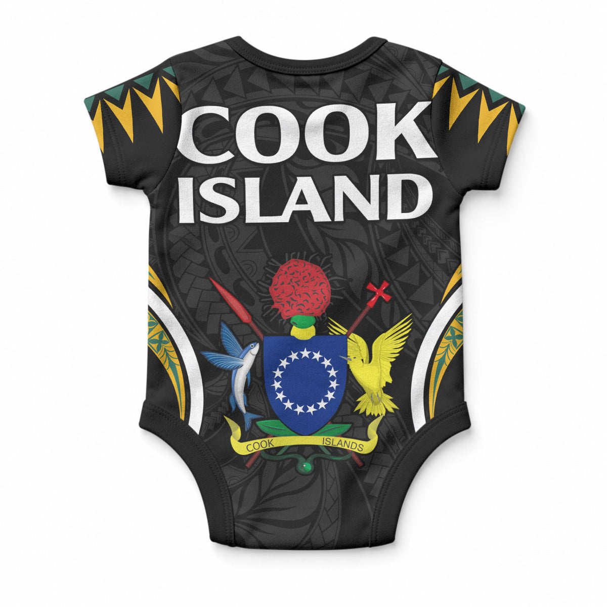 Polynesian Pride Cook Islands Baby Onesie Tribal Wave Style LT9 - Polynesian Pride