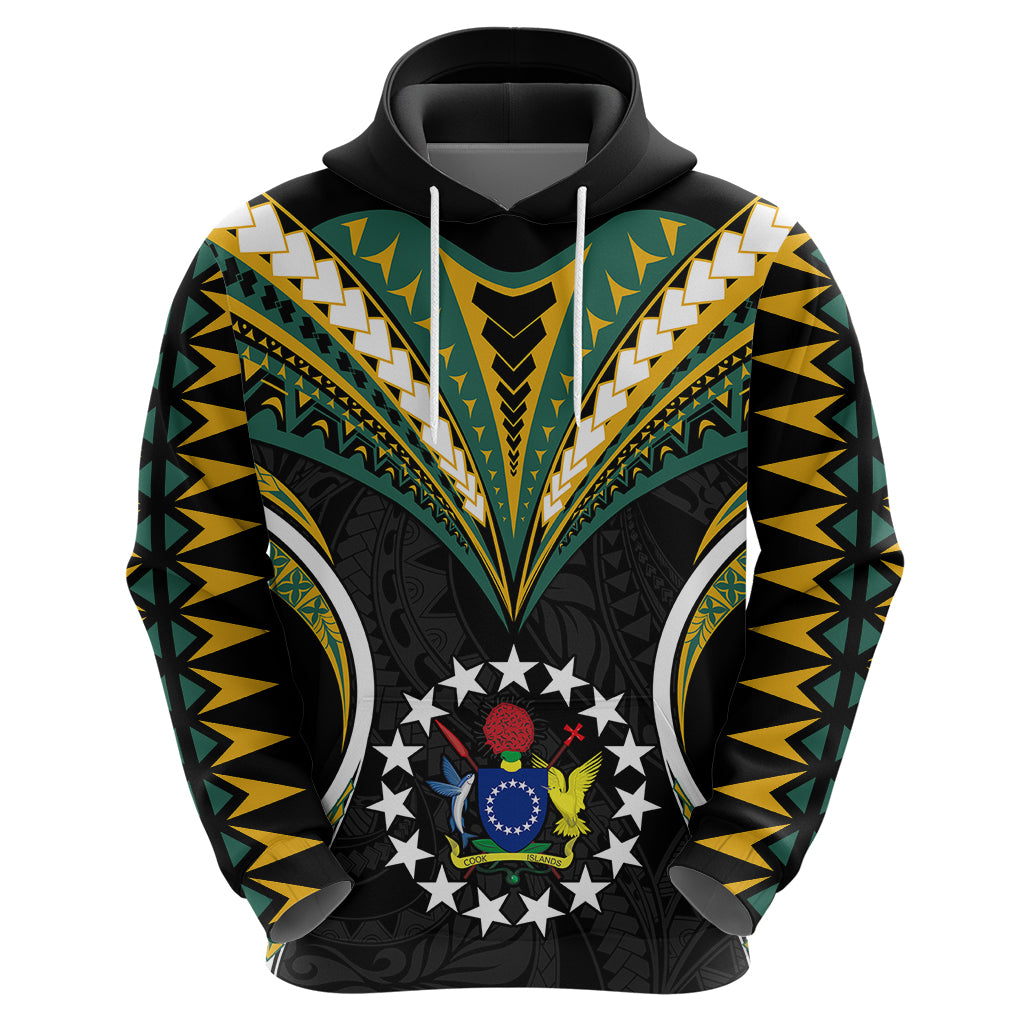 Polynesian Pride Cook Islands Hoodie Tribal Wave Style LT9 - Polynesian Pride