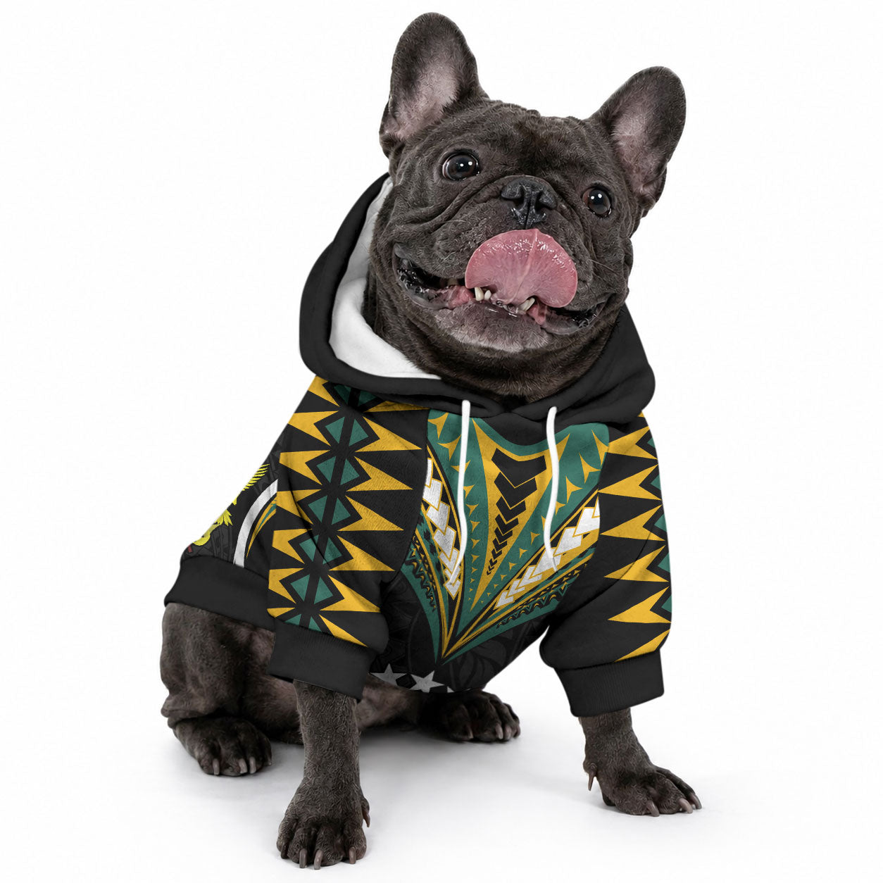 Polynesian Pride Cook Islands Pet Hoodie Tribal Wave Style LT9 - Polynesian Pride