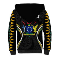 Personalised Polynesian Pride Cook Islands Sherpa Hoodie Tribal Wave Style LT9 - Polynesian Pride