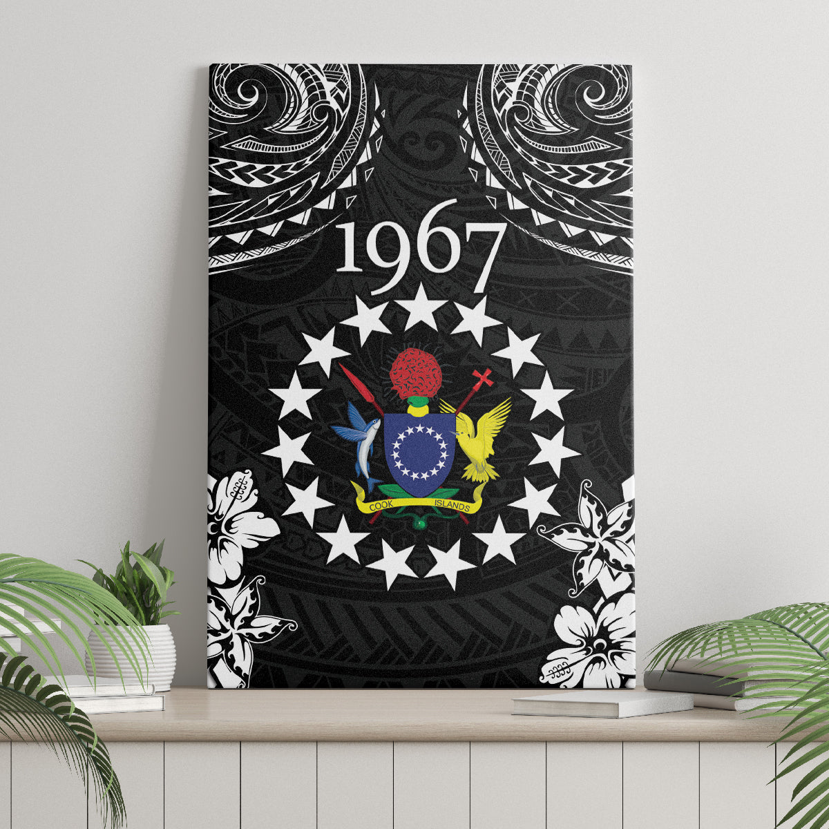 Cook Islands Ra o te Ui Ariki Est 1967 Canvas Wall Art LT9 - Polynesian Pride