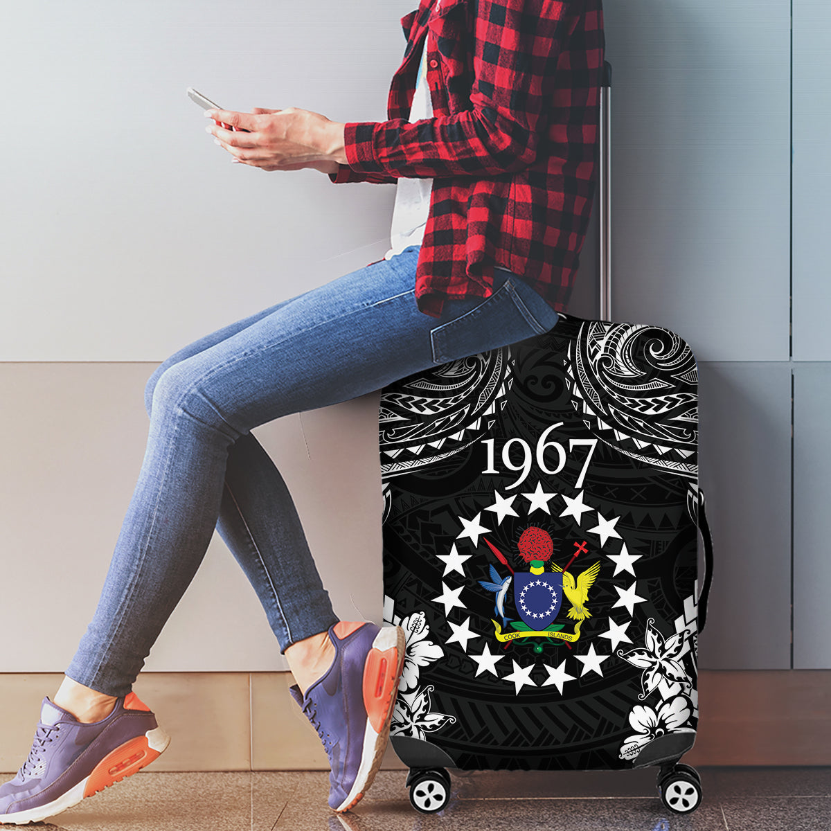 Cook Islands Ra o te Ui Ariki Est 1967 Luggage Cover LT9 - Polynesian Pride