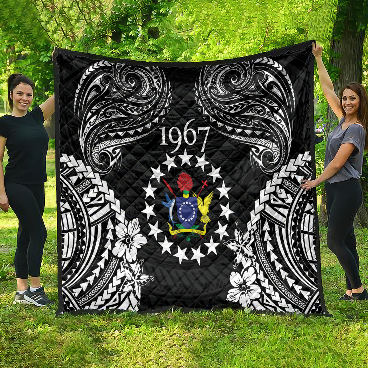 Cook Islands Ra o te Ui Ariki Est 1967 Quilt LT9 - Polynesian Pride