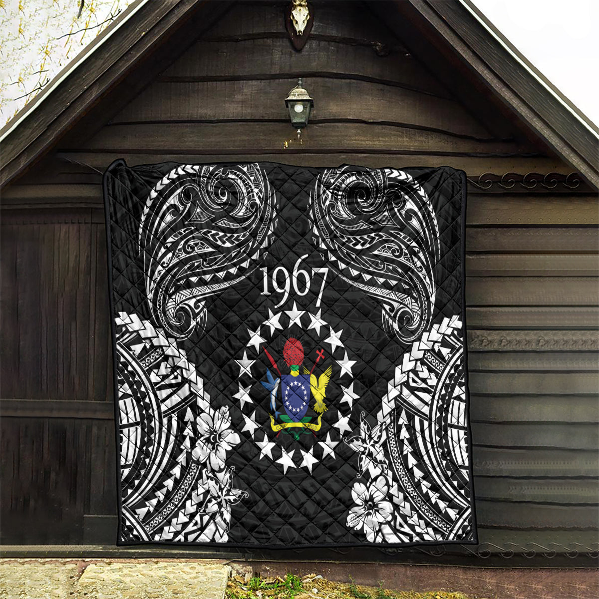 Cook Islands Ra o te Ui Ariki Est 1967 Quilt LT9 - Polynesian Pride