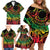 Cook Islands 15 Stars Family Matching Off Shoulder Short Dress and Hawaiian Shirt Kuki Airani Polynesian Tribal Wave Tattoo