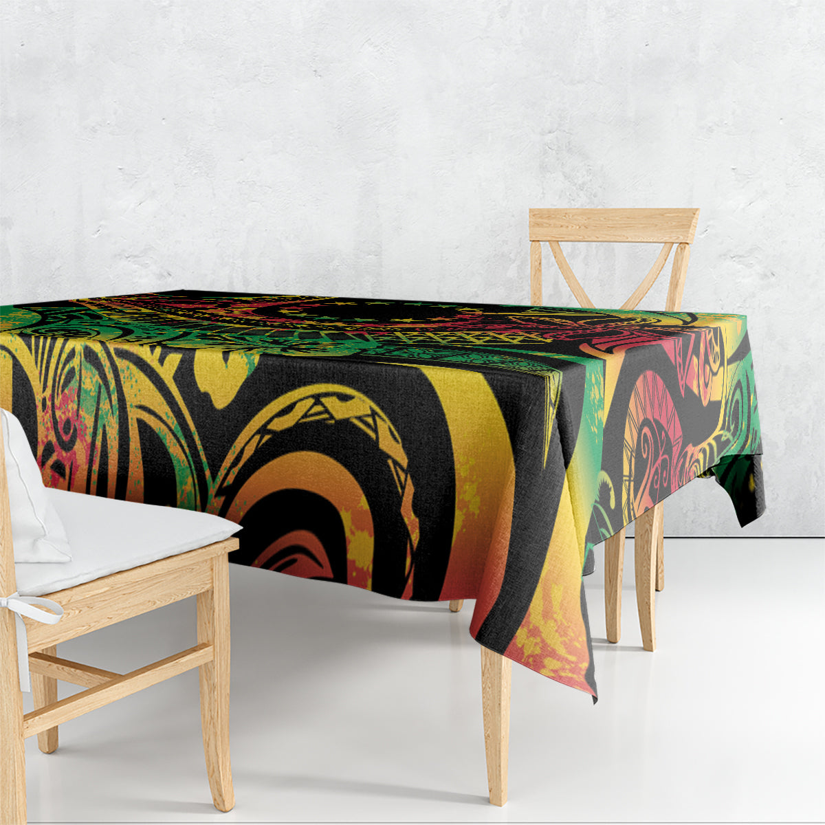 Cook Islands 15 Stars Tablecloth Kuki Airani Polynesian Tribal Wave Tattoo LT9 - Polynesian Pride