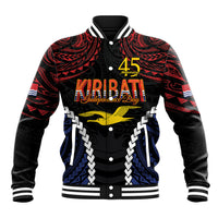 Kiribati 45th Anniversary Independence Day Baseball Jacket Since 1979 LT9 Unisex Black - Polynesian Pride