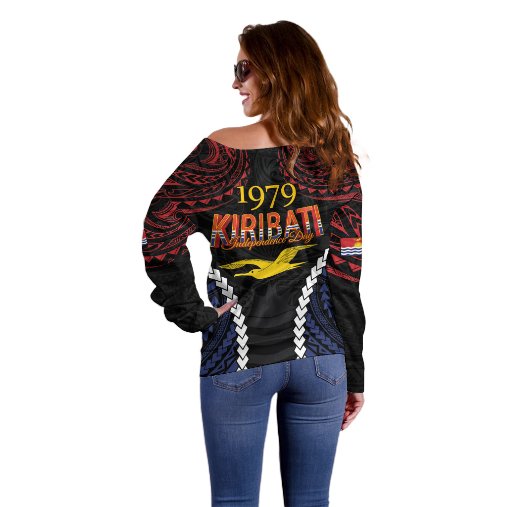 Kiribati 45th Anniversary Independence Day Off Shoulder Sweater Since 1979 LT9 - Polynesian Pride