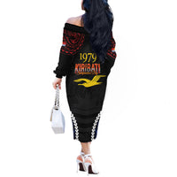 Kiribati 45th Anniversary Independence Day Off The Shoulder Long Sleeve Dress Since 1979 LT9 - Polynesian Pride