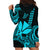 Custom King Kamehameha Day Hawaii Hoodie Dress Paradise of the Pacific Tribal Kakau - Aqua LT9 - Polynesian Pride