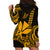 Custom King Kamehameha Day Hawaii Hoodie Dress Paradise of the Pacific Tribal Kakau - Gold LT9 - Polynesian Pride