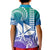 Custom King Kamehameha Day Hawaii Kid Polo Shirt Paradise of the Pacific Tribal Kakau - Gradient LT9 - Polynesian Pride