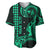 Custom King Kamehameha Day Hawaii Baseball Jersey Paradise of the Pacific Tribal Kakau - Green LT9 Green - Polynesian Pride