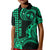 Custom King Kamehameha Day Hawaii Kid Polo Shirt Paradise of the Pacific Tribal Kakau - Green LT9 Kid Green - Polynesian Pride