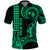 Custom King Kamehameha Day Hawaii Polo Shirt Paradise of the Pacific Tribal Kakau Green LT9 Green - Polynesian Pride