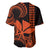 Custom King Kamehameha Day Hawaii Baseball Jersey Paradise of the Pacific Tribal Kakau - Orange LT9 - Polynesian Pride