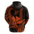 Custom King Kamehameha Day Hawaii Hoodie Paradise of the Pacific Tribal Kakau Orange LT9 - Polynesian Pride