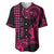 Custom King Kamehameha Day Hawaii Baseball Jersey Paradise of the Pacific Tribal Kakau - Pink LT9 Pink - Polynesian Pride