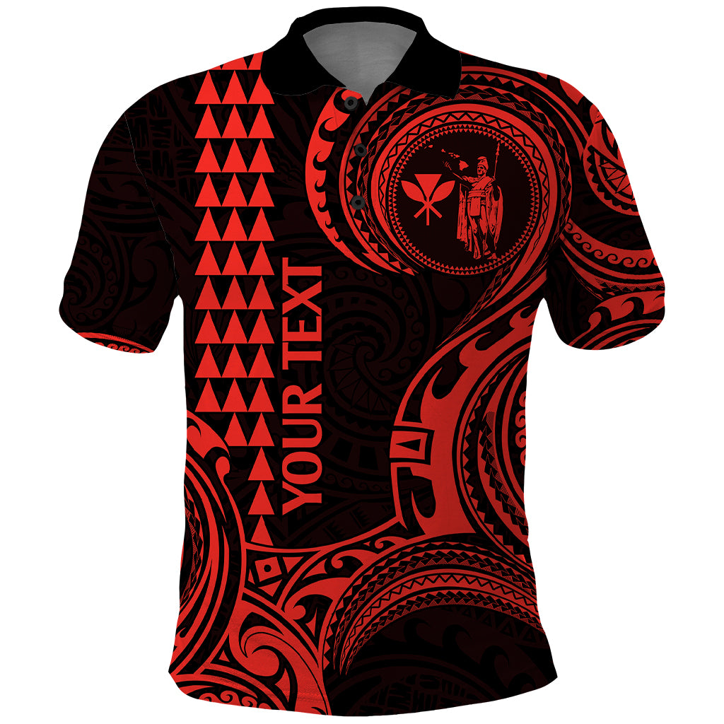 Custom King Kamehameha Day Hawaii Polo Shirt Paradise of the Pacific Tribal Kakau Red LT9 Red - Polynesian Pride