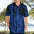 King Kamehameha Day Hawaii Hawaiian Shirt Paradise of the Pacific Tribal Kakau with Kanaka Maoli - Blue LT9 - Polynesian Pride