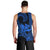 King Kamehameha Day Hawaii Men Tank Top Paradise of the Pacific Tribal Kakau with Kanaka Maoli - Blue LT9 - Polynesian Pride