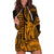 King Kamehameha Day Hawaii Hoodie Dress Paradise of the Pacific Tribal Kakau with Kanaka Maoli - Gold LT9 Gold - Polynesian Pride