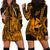 King Kamehameha Day Hawaii Hoodie Dress Paradise of the Pacific Tribal Kakau with Kanaka Maoli - Gold LT9 - Polynesian Pride