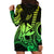 King Kamehameha Day Hawaii Hoodie Dress Paradise of the Pacific Tribal Kakau with Kanaka Maoli - Lime LT9 - Polynesian Pride