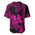 King Kamehameha Day Hawaii Baseball Jersey Paradise of the Pacific Tribal Kakau with Kanaka Maoli - Pink LT9 - Polynesian Pride