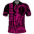 King Kamehameha Day Hawaii Polo Shirt Paradise of the Pacific Tribal Kakau with Kanaka Maoli Pink LT9 Pink - Polynesian Pride