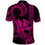 King Kamehameha Day Hawaii Polo Shirt Paradise of the Pacific Tribal Kakau with Kanaka Maoli Pink LT9 - Polynesian Pride