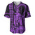 King Kamehameha Day Hawaii Baseball Jersey Paradise of the Pacific Tribal Kakau with Kanaka Maoli - Purple LT9 Purple - Polynesian Pride