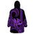 King Kamehameha Day Hawaii Wearable Blanket Hoodie Paradise of the Pacific Tribal Kakau with Kanaka Maoli - Purple LT9 - Polynesian Pride