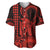 King Kamehameha Day Hawaii Baseball Jersey Paradise of the Pacific Tribal Kakau with Kanaka Maoli - Red LT9 Red - Polynesian Pride