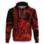 King Kamehameha Day Hawaii Hoodie Paradise of the Pacific Tribal Kakau with Kanaka Maoli Red LT9 Red - Polynesian Pride