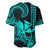 King Kamehameha Day Hawaii Baseball Jersey Paradise of the Pacific Tribal Kakau with Kanaka Maoli - Turquoise LT9 - Polynesian Pride