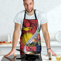 Flag of Kiribati Polynesian Pattern Apron Est 1979 With Tropical Flowers LT9 - Polynesian Pride
