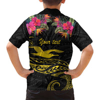 Kiribati Independence Day Personalised Hawaiian Shirt Gold Frigatebird with Polynesian Pattern LT9 - Polynesian Pride