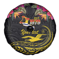 Kiribati Independence Day Personalised Spare Tire Cover Gold Frigatebird with Polynesian Pattern LT9 - Polynesian Pride