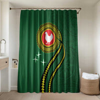 Manua Islands Polynesian Style Bathroom Set LT9 Shower Curtain Only Green - Polynesian Pride