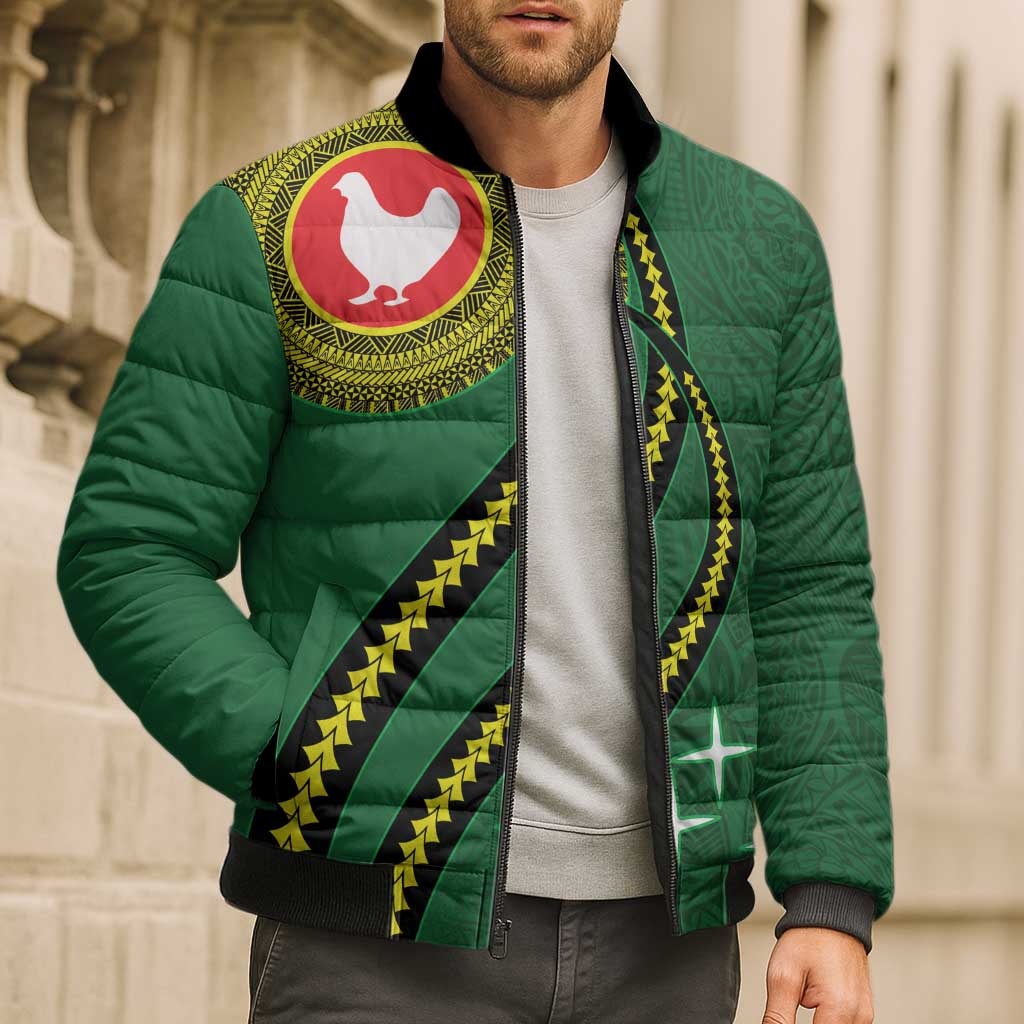 Manua Islands Polynesian Style Bomber Puffer Jacket LT9 - Polynesian Pride