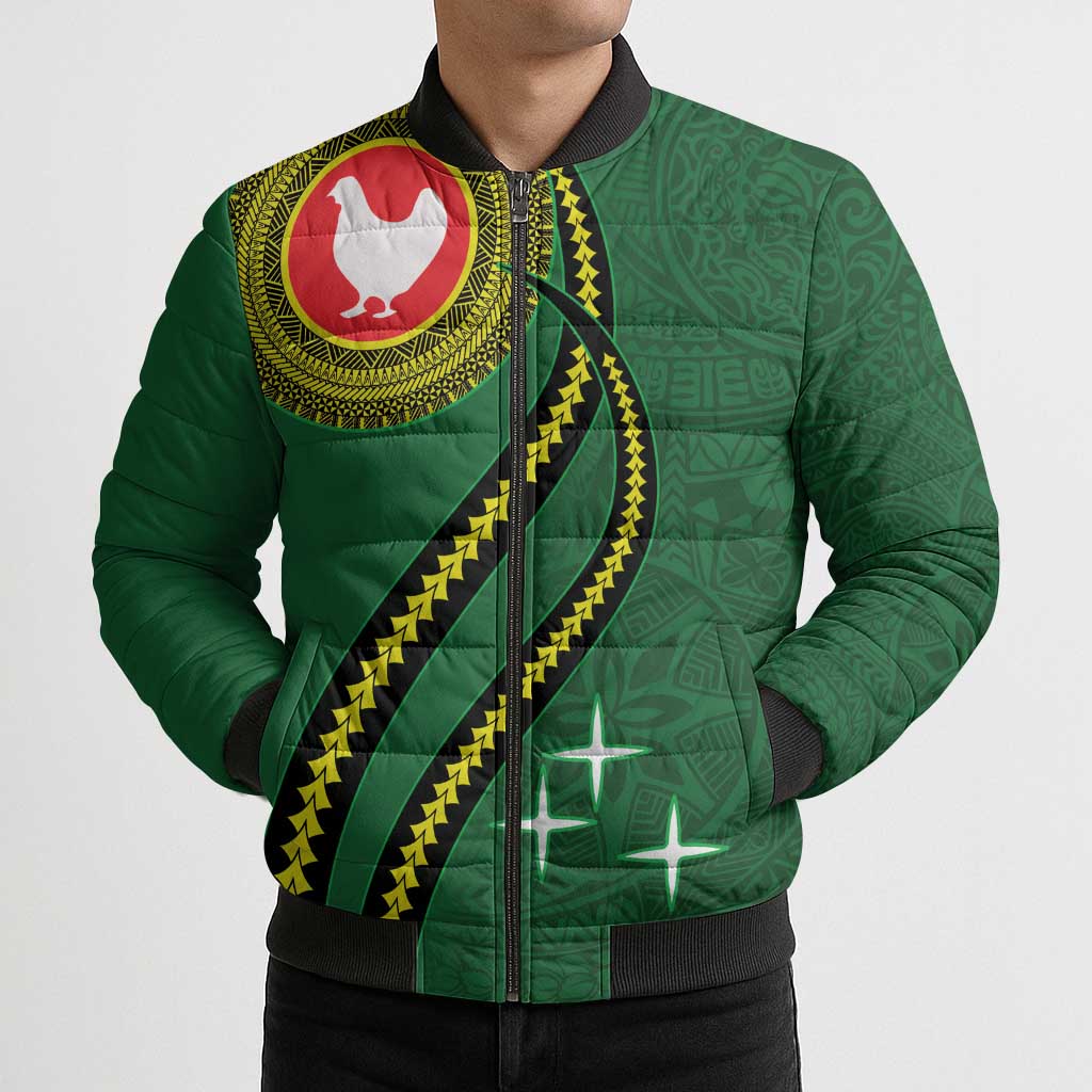 Manua Islands Polynesian Style Bomber Puffer Jacket LT9 - Polynesian Pride