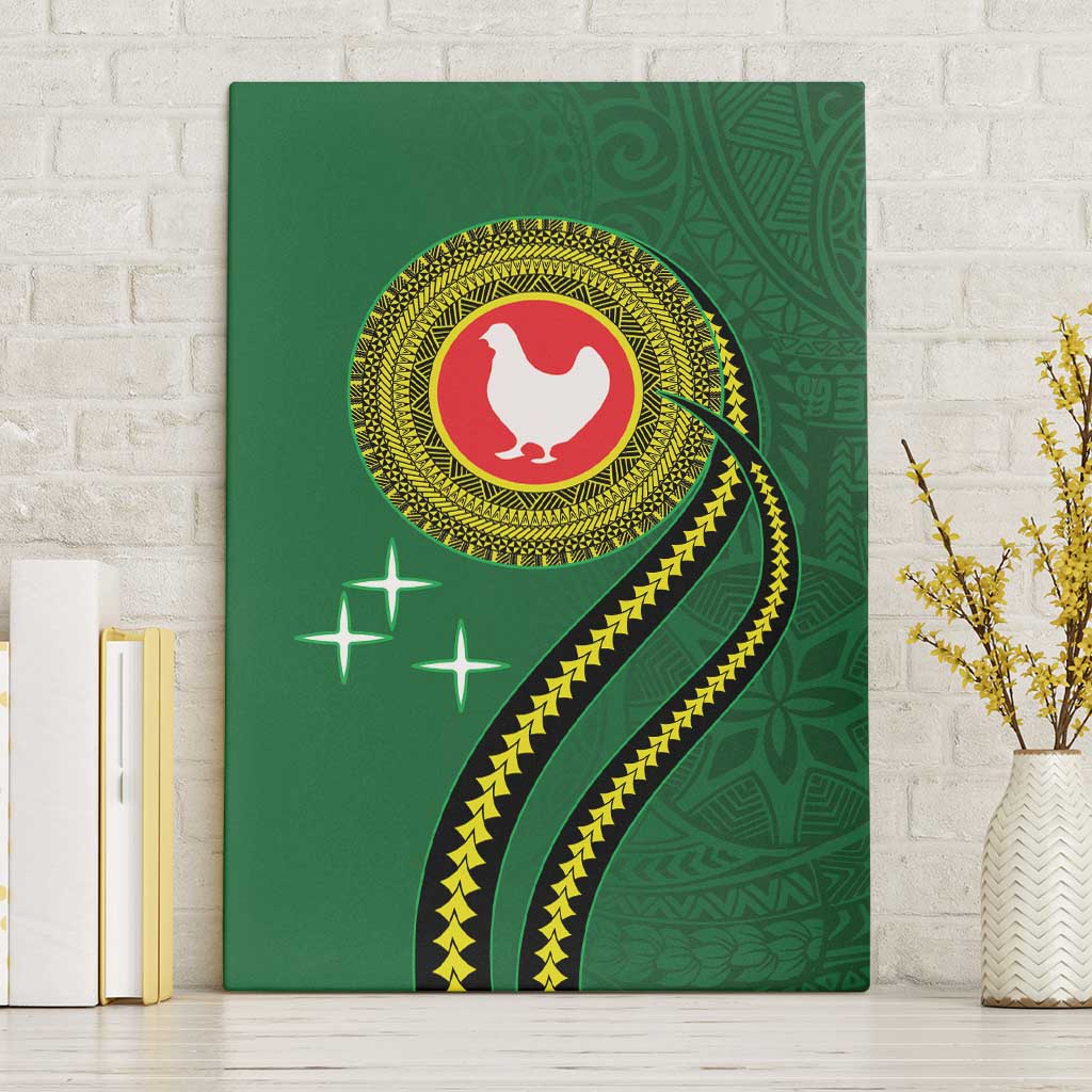 Manua Islands Polynesian Style Canvas Wall Art LT9 Without Frame Green - Polynesian Pride