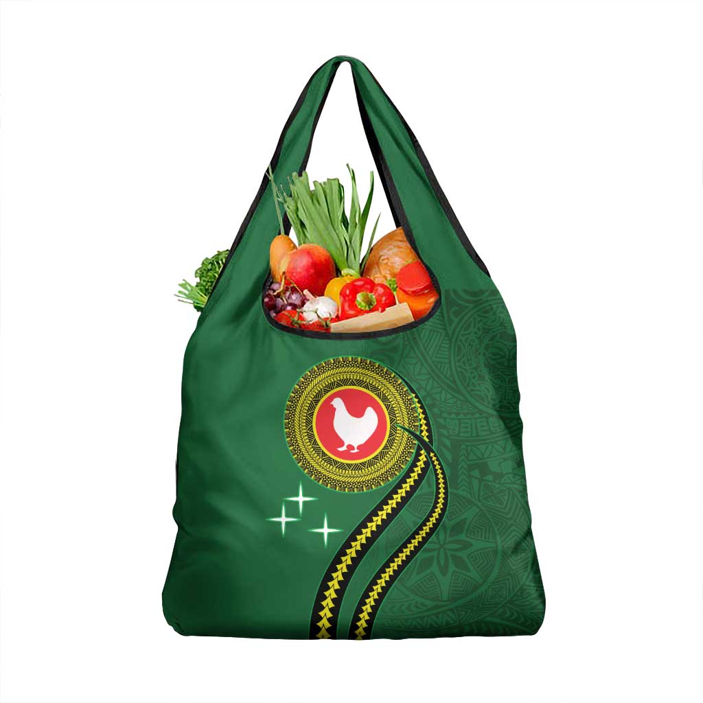 Manua Islands Polynesian Style Grocery Bag LT9 1-pack One Size Green - Polynesian Pride