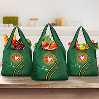 Manua Islands Polynesian Style Grocery Bag LT9 3-pack One Size Green - Polynesian Pride