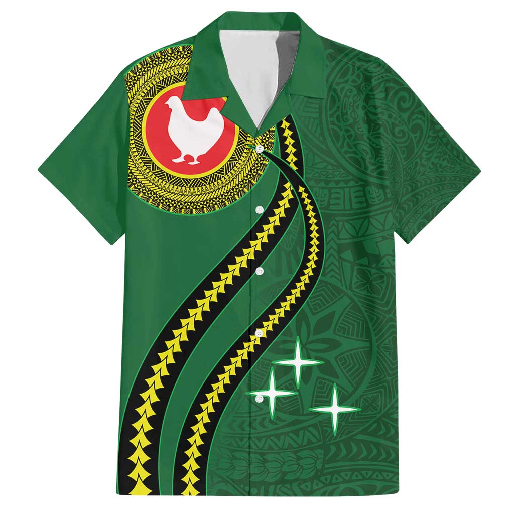 Manua Islands Polynesian Style Hawaiian Shirt LT9 Green - Polynesian Pride