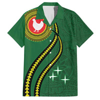 Manua Islands Polynesian Style Hawaiian Shirt LT9 Green - Polynesian Pride